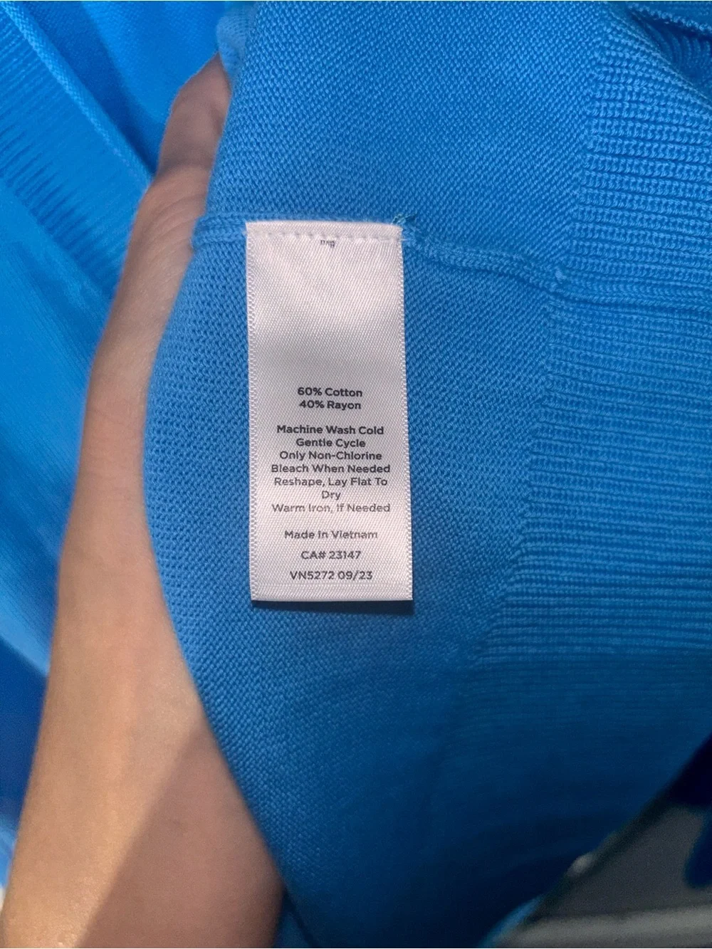 Talbots Bright Blue V-Neck Button Cardigan